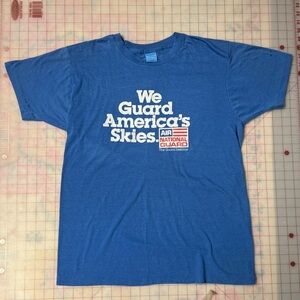 VINTAGE 80s AIR FORCE MILITARY GRAPHIC TEE XL